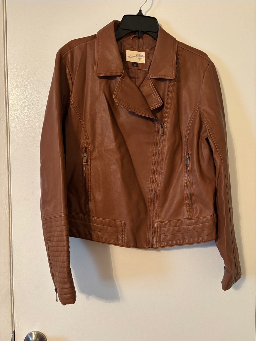 Moto Jacket - Brown with Zipper Pockets
